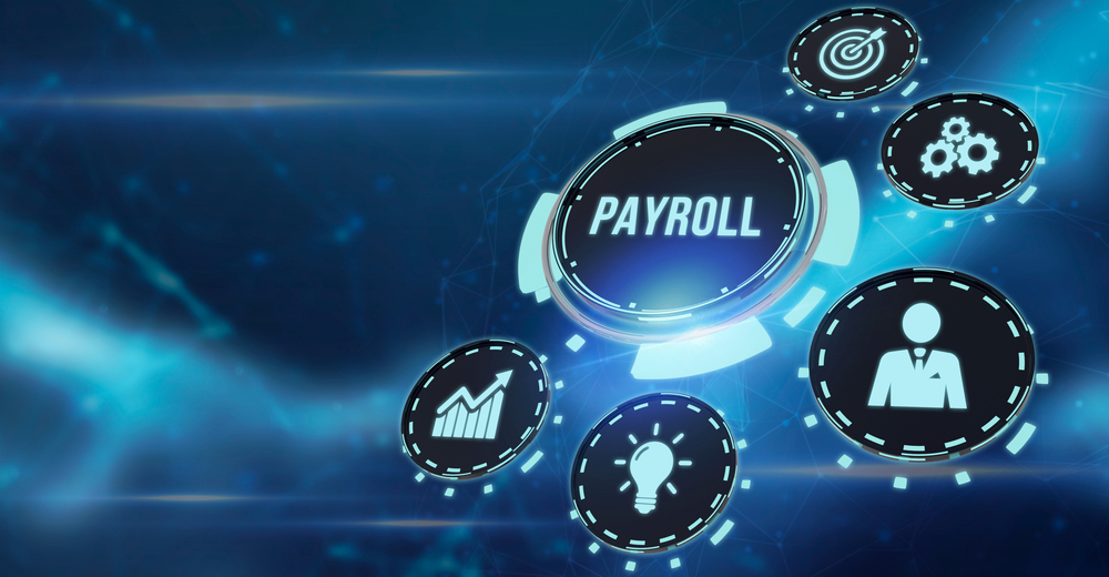 Illustration of payroll management system, highlighting elements like employee tracking, analytics, and automation, relevant to efficient payroll solutions in Pakistan.