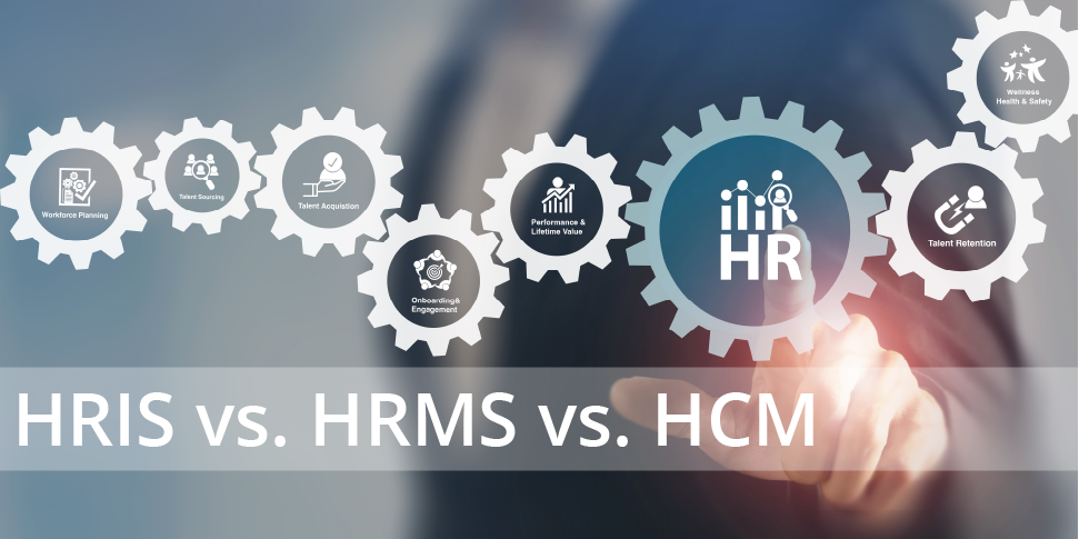 Visual comparison showing interconnected HR processes such as workforce planning, talent acquisition, onboarding, and performance management, representing HRMS vs HRIS vs HCM and how each system supports different aspects of human resource management.